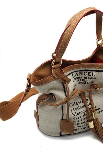 Sac Premier Flirt canvas et cuir camel édition limitée 150 ans LANCEL | Marine