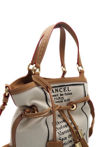 Sac Premier Flirt canvas et cuir camel édition limitée 150 ans LANCEL | Marine