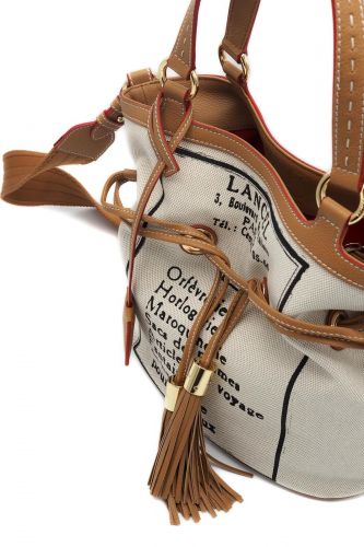 Sac Premier Flirt canvas et cuir camel édition limitée 150 ans LANCEL | Marine