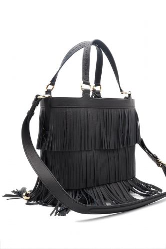 Sac Premier Flirt noir frangé édition limitée 150 ans LANCEL | Marine