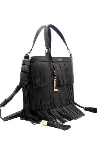 Sac Premier Flirt noir frangé édition limitée 150 ans LANCEL | Marine