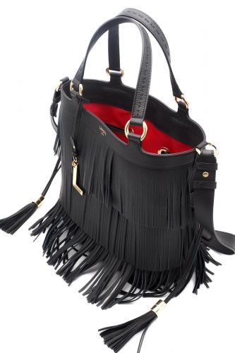 Sac Premier Flirt noir frangé édition limitée 150 ans LANCEL | Marine