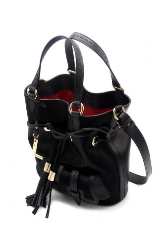 Sac Premier Flirt effet poil avec poche avant édition limitée 150 ans LANCEL | Marine