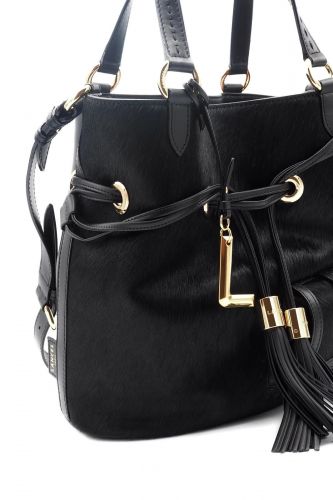 Sac Premier Flirt effet poil avec poche avant édition limitée 150 ans LANCEL | Marine