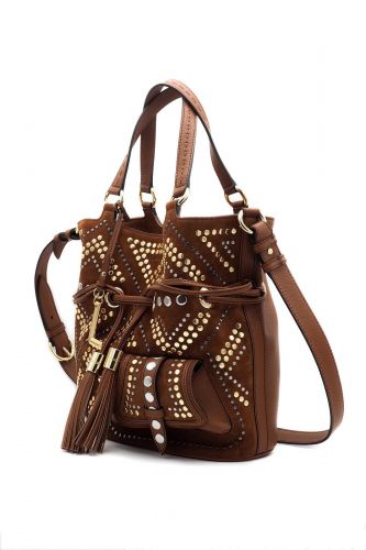 Sac Premier Flirt brique à rivets dorés édition limitée 150 ans LANCEL | Marine