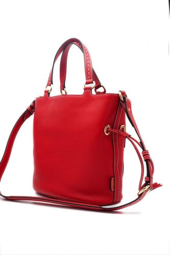 Sac Premier Flirt rouge à surpiqûres contrastées LANCEL | Marine
