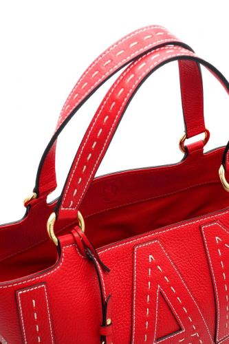 Sac Premier Flirt rouge à surpiqûres contrastées LANCEL | Marine