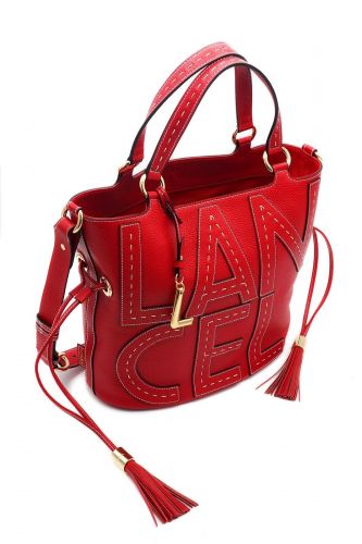 Sac Premier Flirt rouge à surpiqûres contrastées LANCEL | Marine