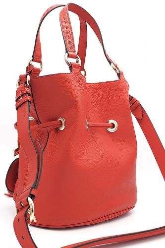 Sac medium en cuir grainé rouge LANCEL | Marine