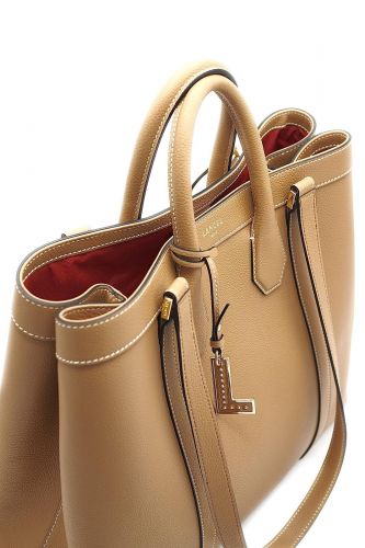 Grand sac cabas en cuir camel LANCEL | Marine