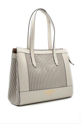 Lancel sac Ecru femmes (Joor Shopper perfo snow - A14011 Jour shopper perfo écru) - Marine | Much more than shoes