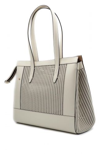 Lancel sac Ecru femmes (Joor Shopper perfo snow - A14011 Jour shopper perfo écru) - Marine | Much more than shoes