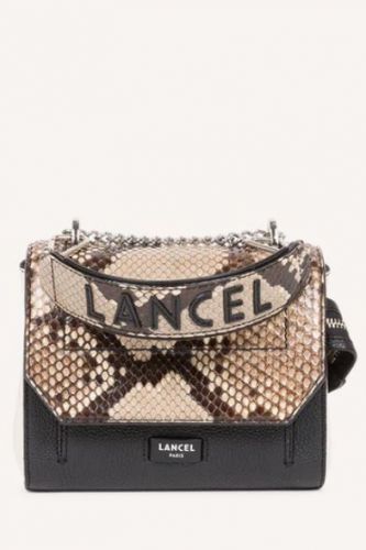 Lancel Sac bandoulière Noir/beige femmes (Ninon rabat small rochia/noir snake - NINON 9369 rocchia) - Marine | Much more than shoes