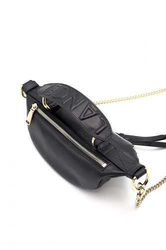 Sac banane en cuir noir 