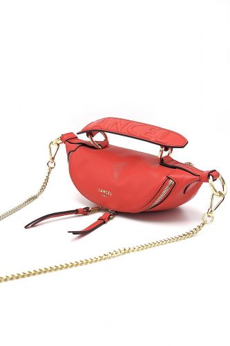 Mini sac banane en cuir rouge  LANCEL | Marine