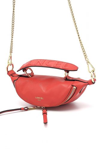 Mini sac banane en cuir rouge  LANCEL | Marine