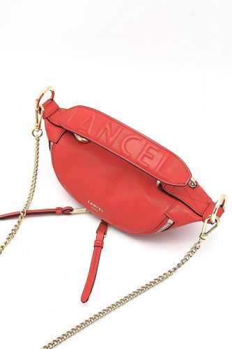 Mini sac banane en cuir rouge  LANCEL | Marine