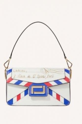 Lancel sac Blanc femmes (Rabat iconique enveloppe - ANGELE blanc multi) - Marine | Much more than shoes