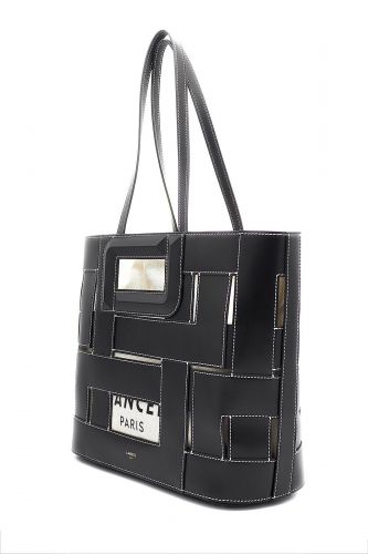 Sac cabas en cuir noir LANCEL | Marine