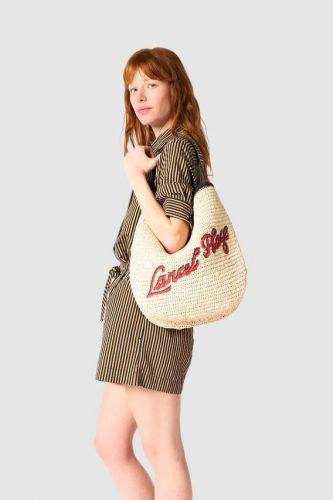 Lancel sac Naturel femmes (Summer Mania rafia écritures dim: 33 X 3 - A13999 Summer Mania rafia) - Marine | Much more than shoes