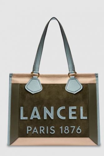 Lancel Sac bandoulière Kaki femmes (Tote shopper zippé multi kaki/nude/ciel - A13369 Tote MCO kaki/nude/ciel) - Marine | Much more than shoes