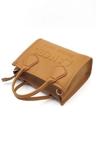 Sac cabas en cuir camel LANCEL | Marine