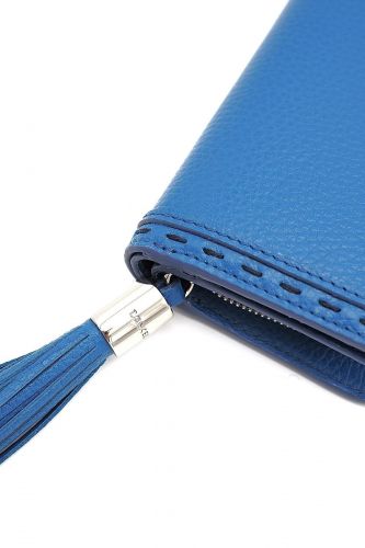 Portefeuille rectangle en cuir bleu cobalt LANCEL | Marine