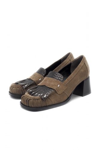 Mocassins en nubuk taupe LAURA BELLARIVA | Marine