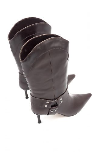 Boots en cuir brun LOLA CRUZ | Marine