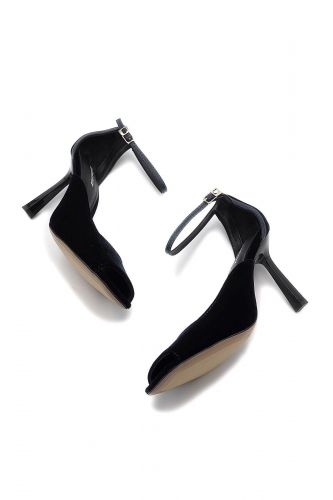 Escarpin en velours navy LOLA CRUZ | Marine