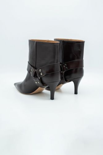 Boots en cuir marron LOLA CRUZ | Marine