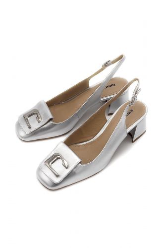 Lola Cruz slingback Argent femmes (Mocassin ouvert argenté - 082 mocassin argenté) - Marine | Much more than shoes