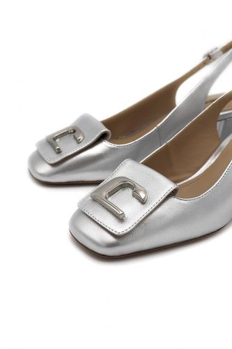 Lola Cruz slingback Argent femmes (Mocassin ouvert argenté - 082 mocassin argenté) - Marine | Much more than shoes