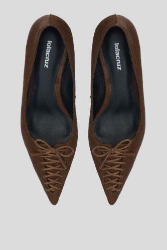 Escarpin avec petit noeud brun LOLA CRUZ | Marine