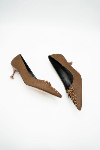 Escarpin avec petit noeud brun LOLA CRUZ | Marine