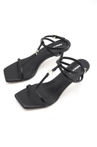 Sandales en cuir noir LOLA CRUZ | Marine