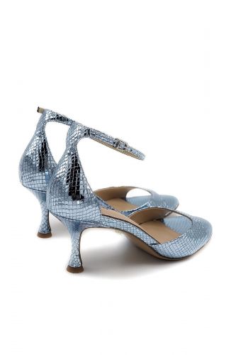 Sandales en cuir métalisé bleu LOLA CRUZ | Marine