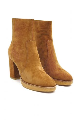 Boots en nubuk camel LOLA CRUZ | Marine