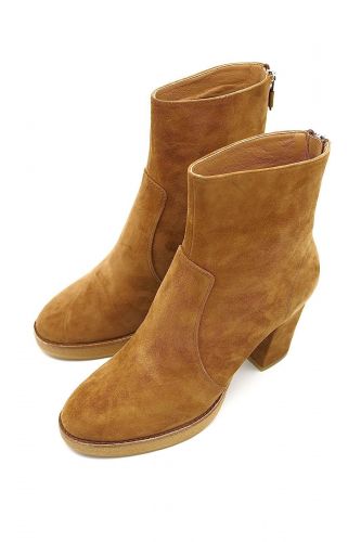 Boots en nubuk camel LOLA CRUZ | Marine