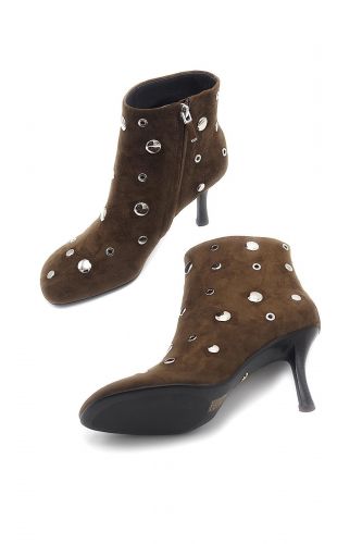 Boots en nubuk brun LOLA CRUZ | Marine