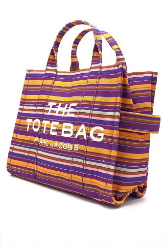 Medium Tote Bag ligné violet & orange MARC JACOBS | Marine