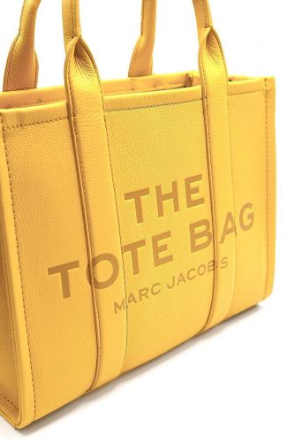 Small tote bag en cuir jaune - ocre MARC JACOBS | Marine