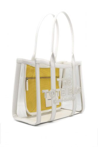 Marc Jacobs Sac cabas Blanc femmes (Tote Medium New Clear intérieur jaune - TOTE Med. blanc int. jaune) - Marine | Much more than shoes