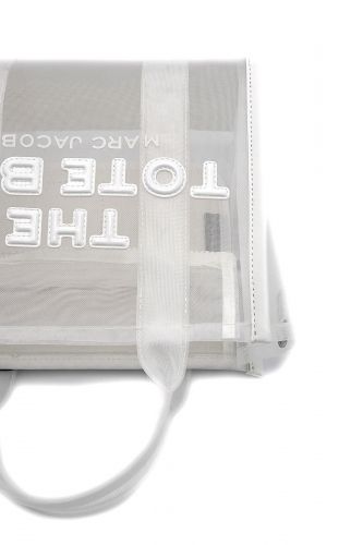 Petit sac en tissu mesh translucide blanc MARC JABOBS | Marine