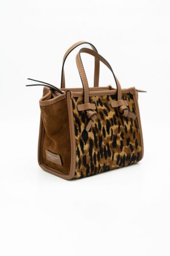 Sac shopper en cuir à motifs léo GIANNI CHIARINI | Marine