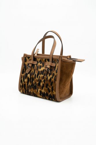 Sac shopper en cuir à motifs léo GIANNI CHIARINI | Marine