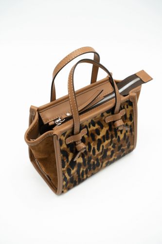 Sac shopper en cuir à motifs léo GIANNI CHIARINI | Marine