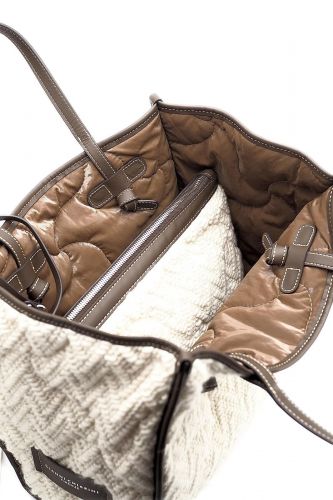 Sac shopper en cuir beige GIANNI CHIARINI | Marine