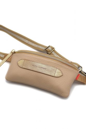 Sac banane en cuir vieux rose MARIE MERTENS | Marine