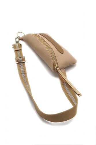 Sac banane en cuir vieux rose MARIE MERTENS | Marine
